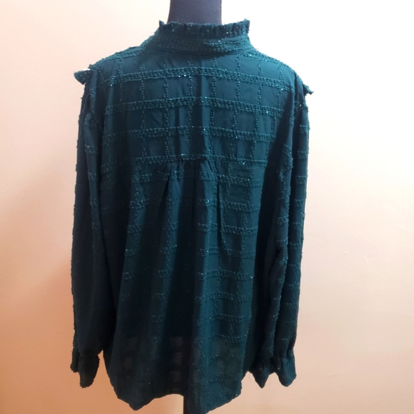 ALICEBLUE Green Top with Faux Pearl Size 3X NWT - Picture 6 of 13